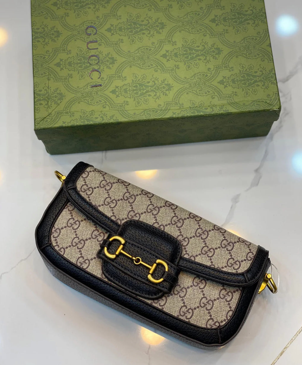 GUCCI Horsebit Handbag With Brand Box