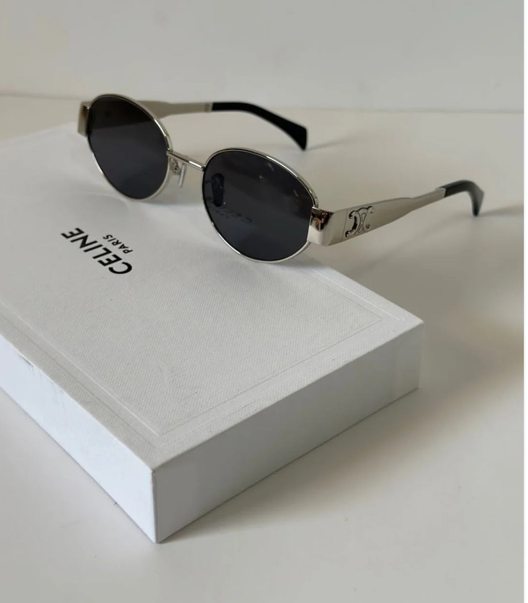 Imported Celine Glasses Silver Frame with Box