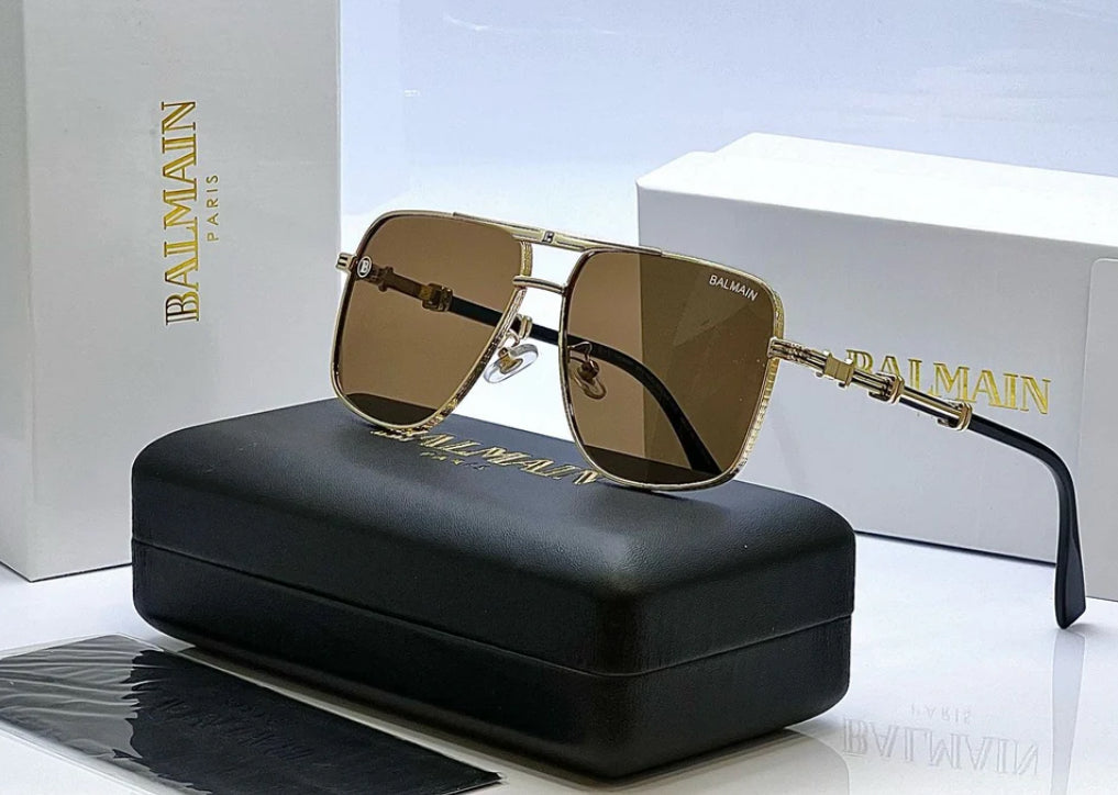 Balmain Metal Frame Sunglasses with Box