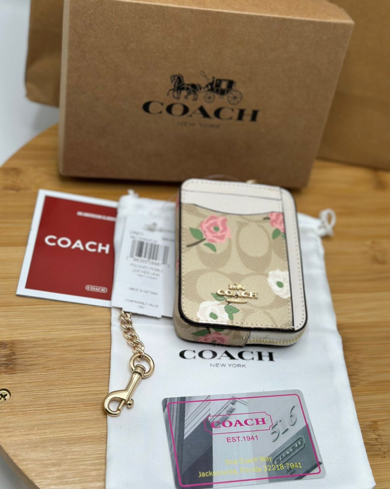 Coach Cardholder with Brand Box & Dust Bag