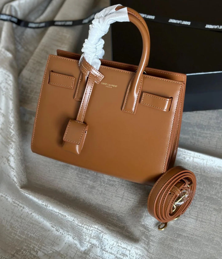 YSL Nano Tote Bag Patent Leather with Brand Box