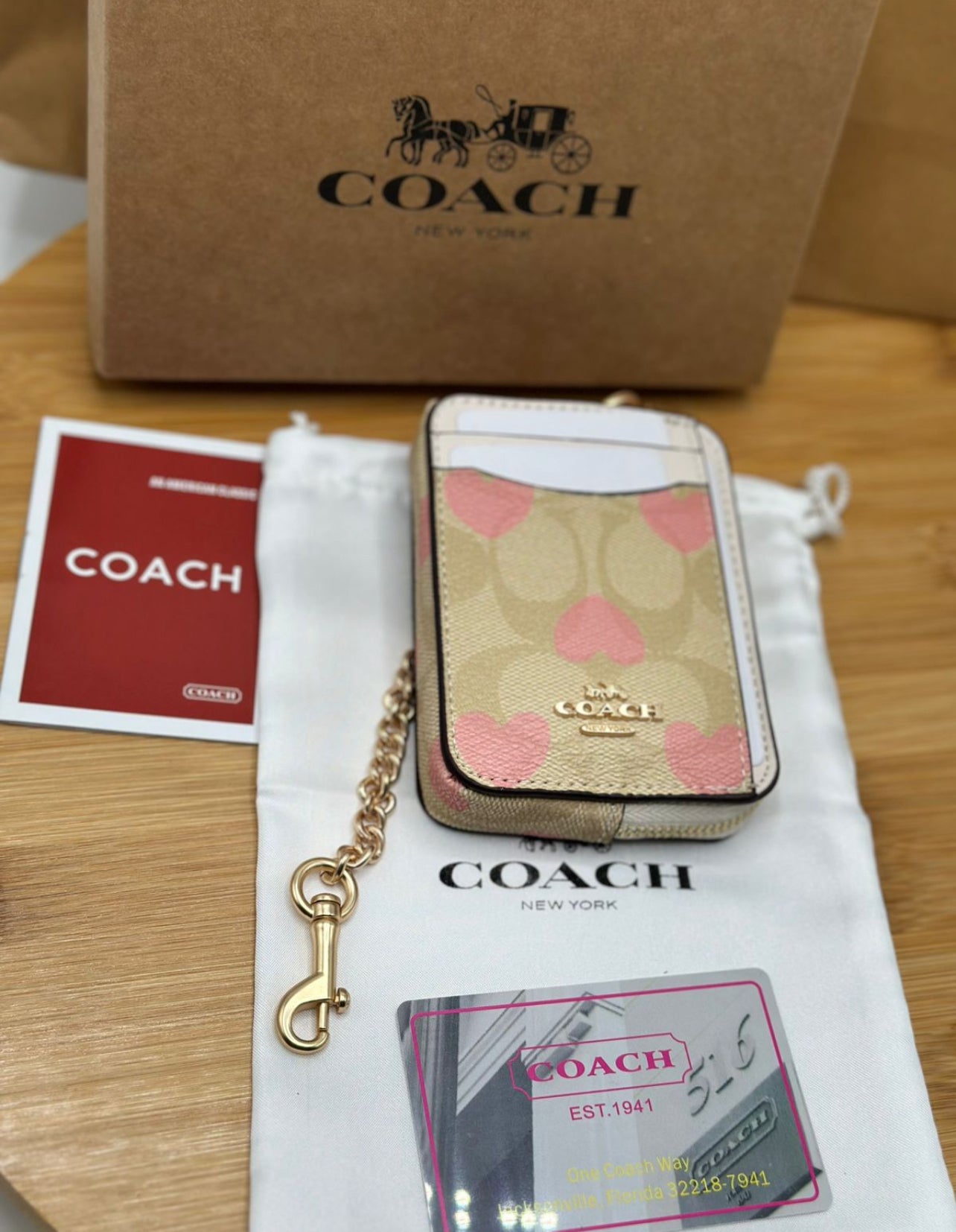 Coach Cardholder with Brand Box & Dust Bag