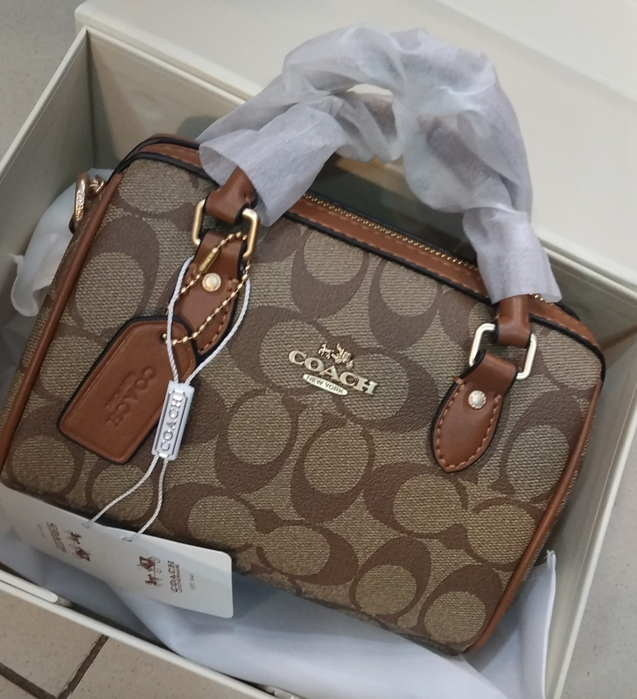 COACH Mini Rowan Bag with Brand Box