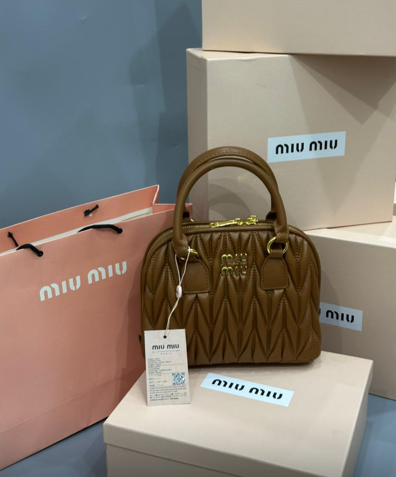 Miu Miu Bowling Bag with Brand Box