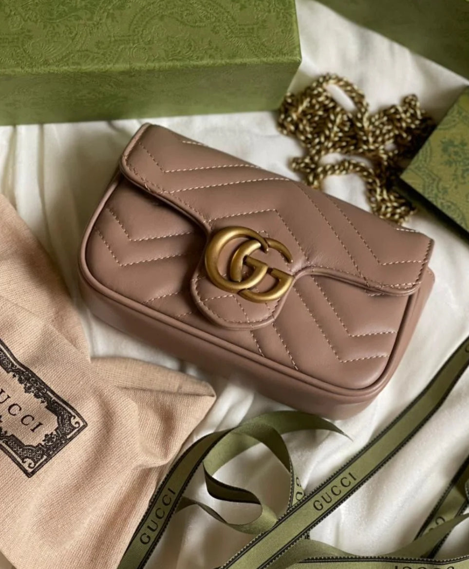 GUCCI MARMONT Dusky Pink Small with Brand Box & Dust Bag