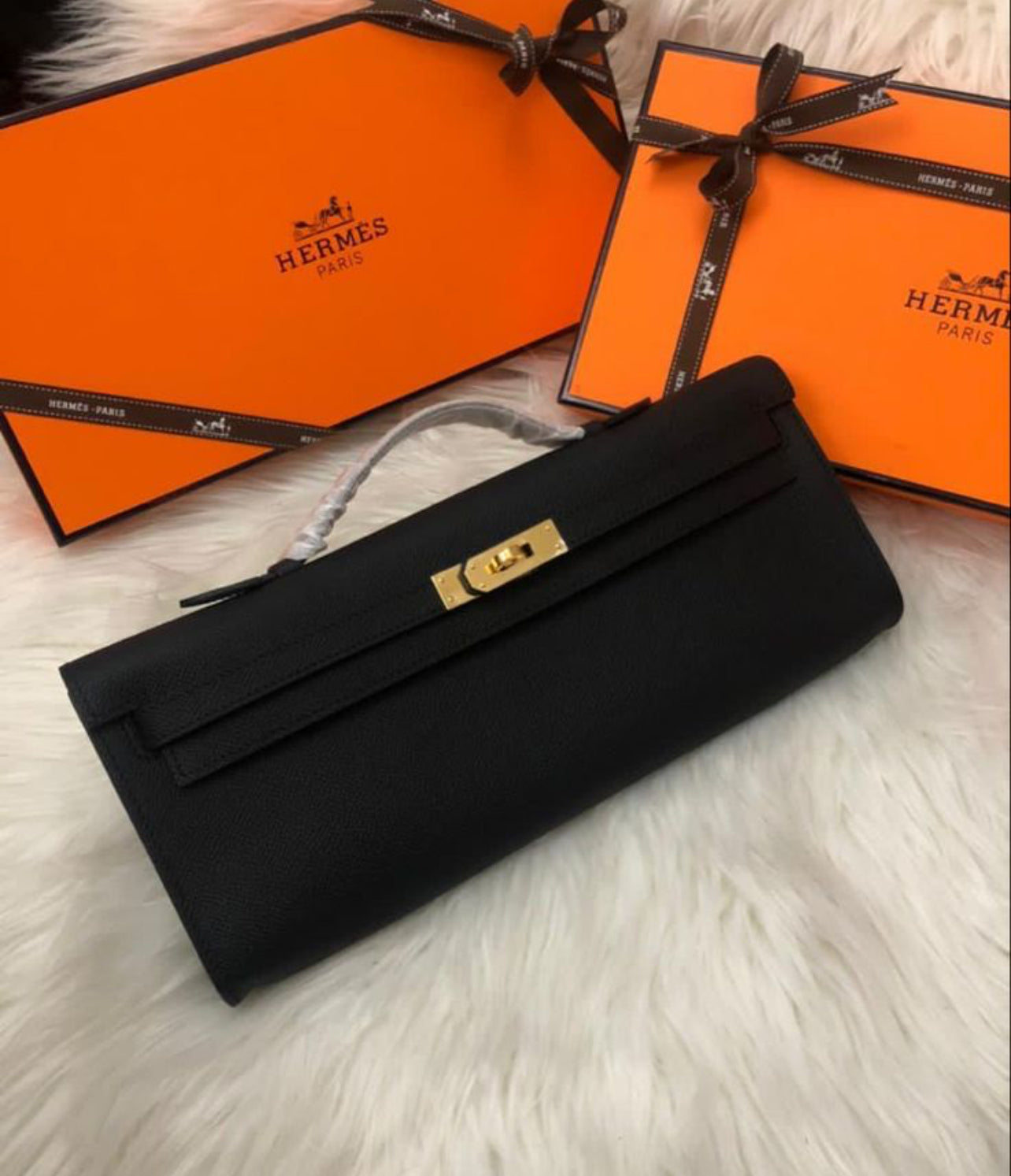 Hermes kelly Cut Clutch with Brand Box