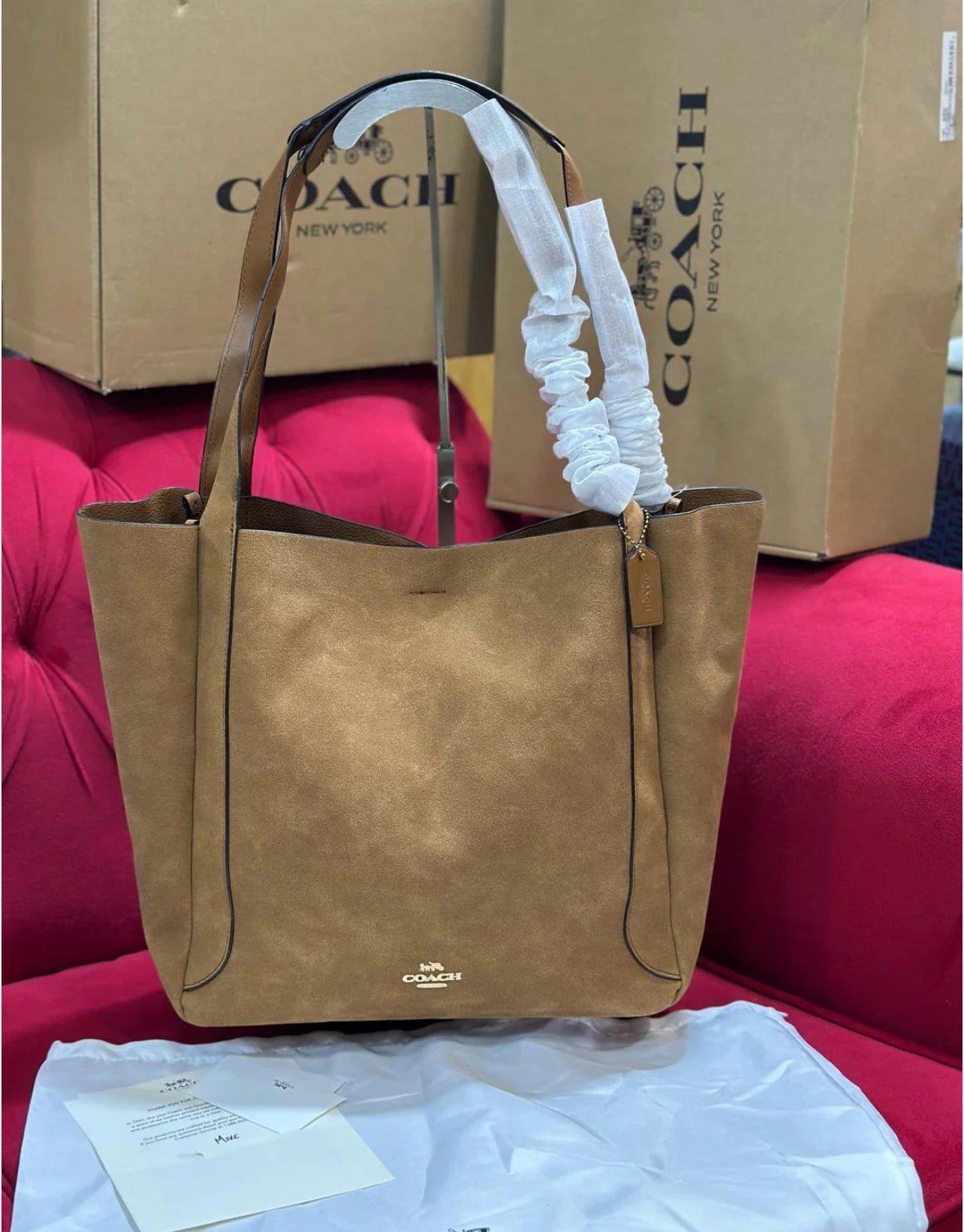Coach Hadley Tote Suede