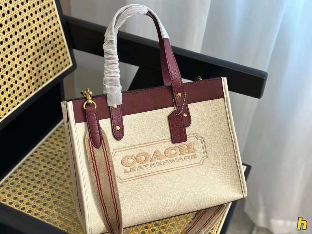 Coach Leather Tote Bag with Brand Box