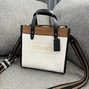 Coach Leather small Tote with Brand Box