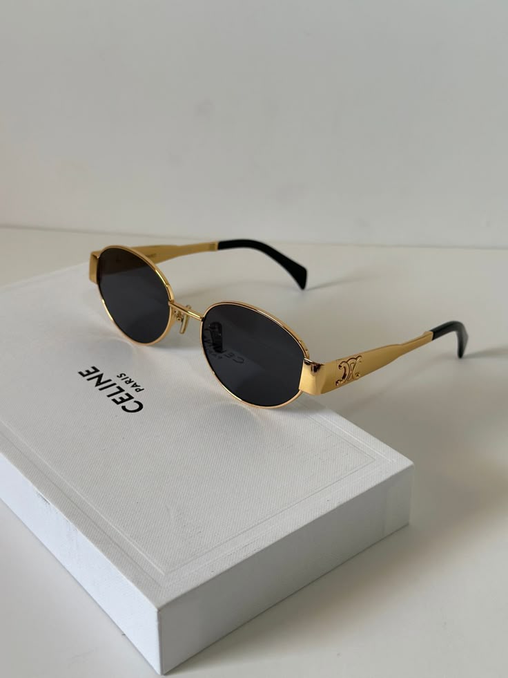 Imported Celine Glasses Gold Frame with Box