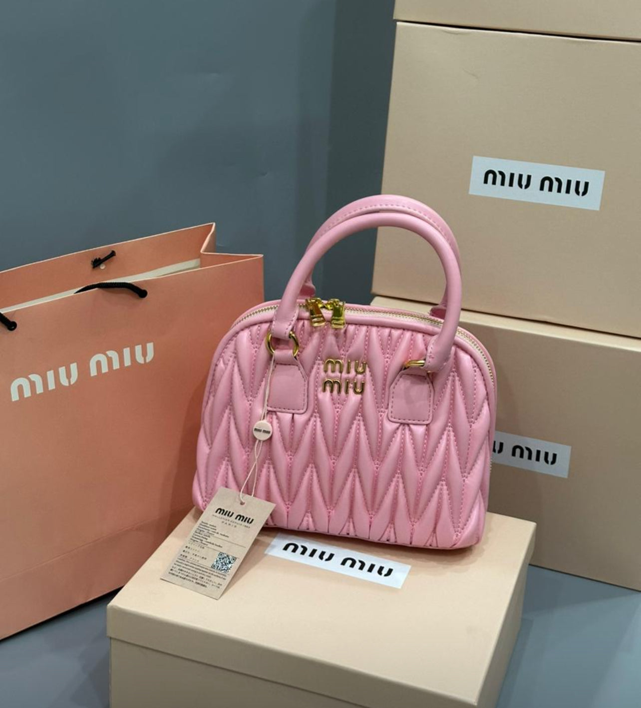Miu Miu Bowling Bag with Brand Box