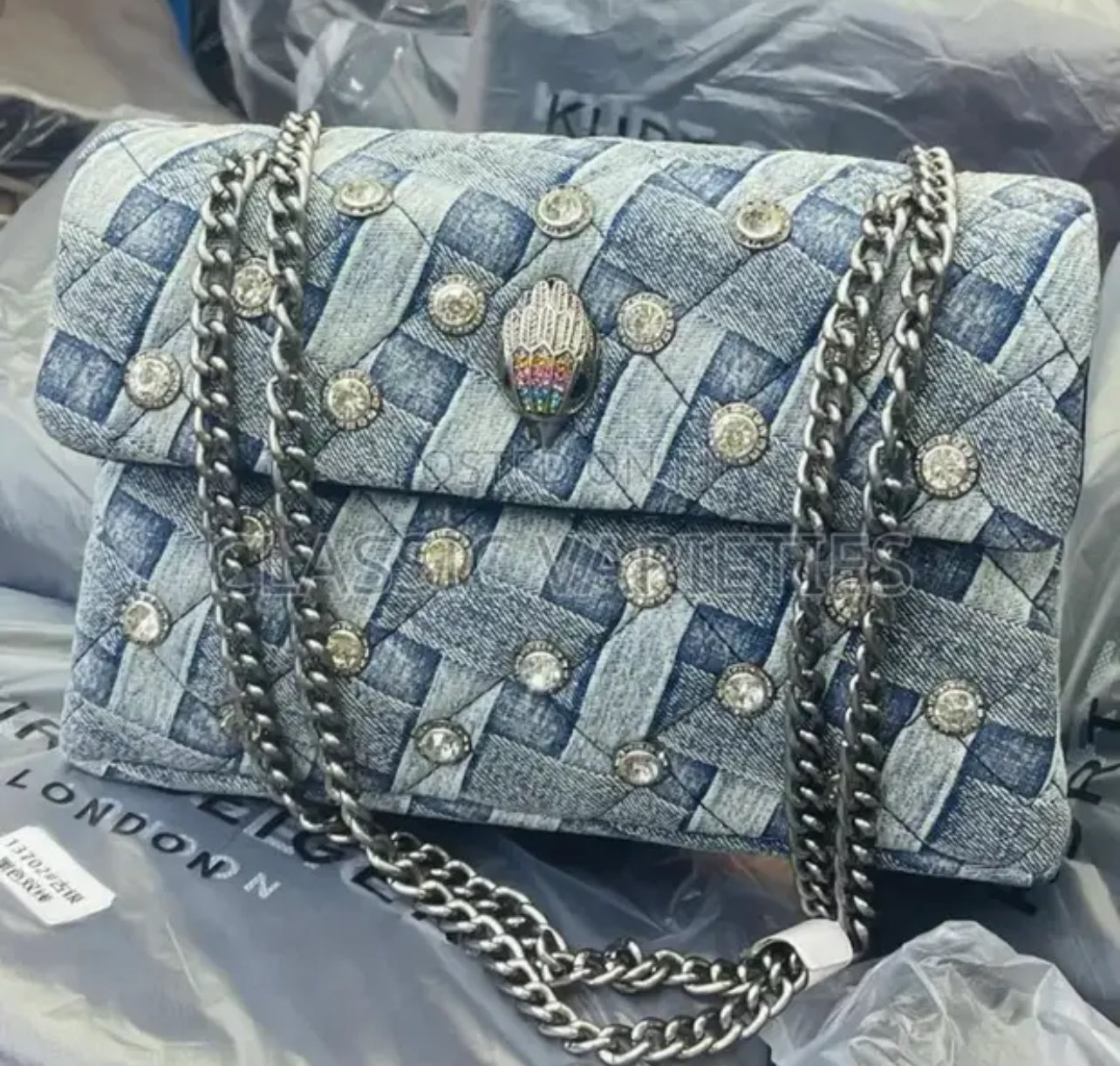 Kurt Geiger denim Kensington Bag