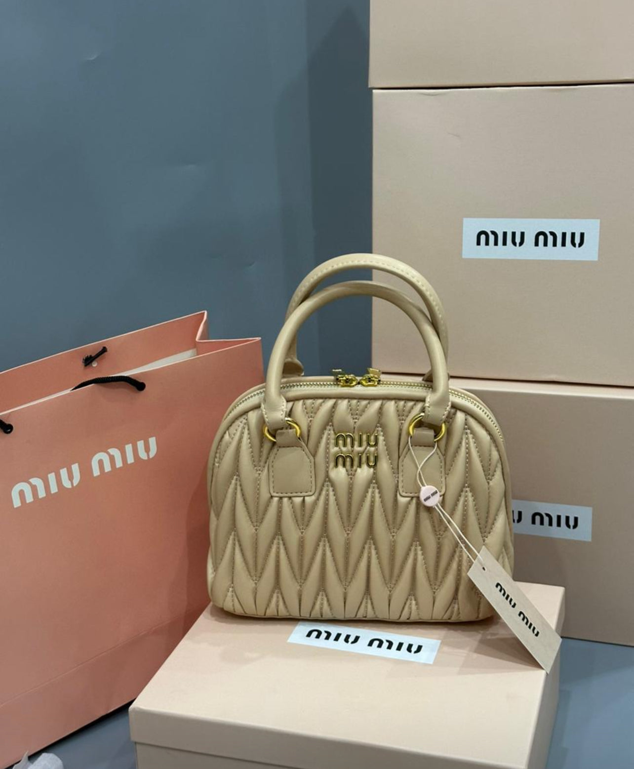 Miu Miu Bowling Bag with Brand Box
