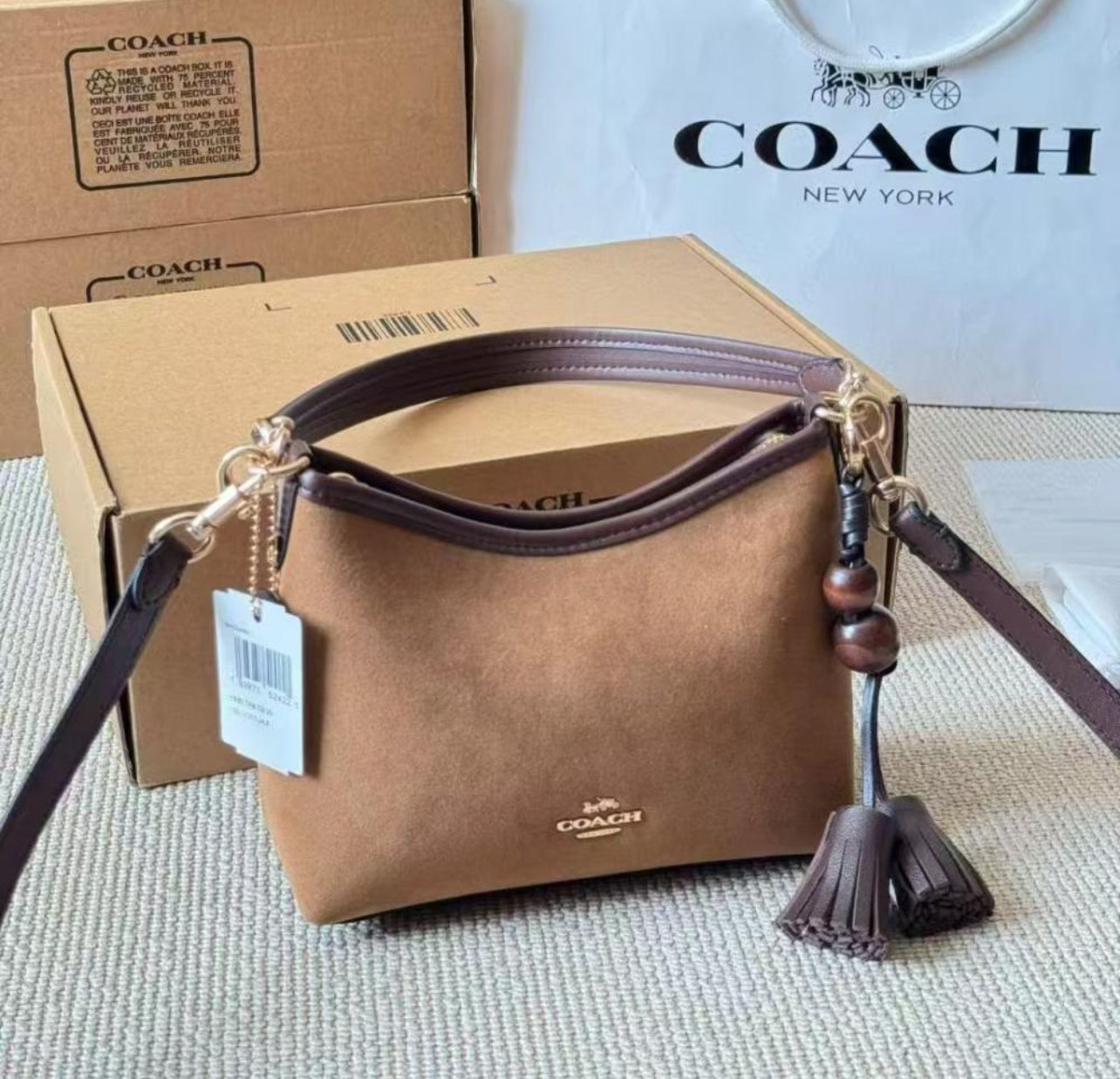 Coach  Laurel Small with Brand Box- Suede