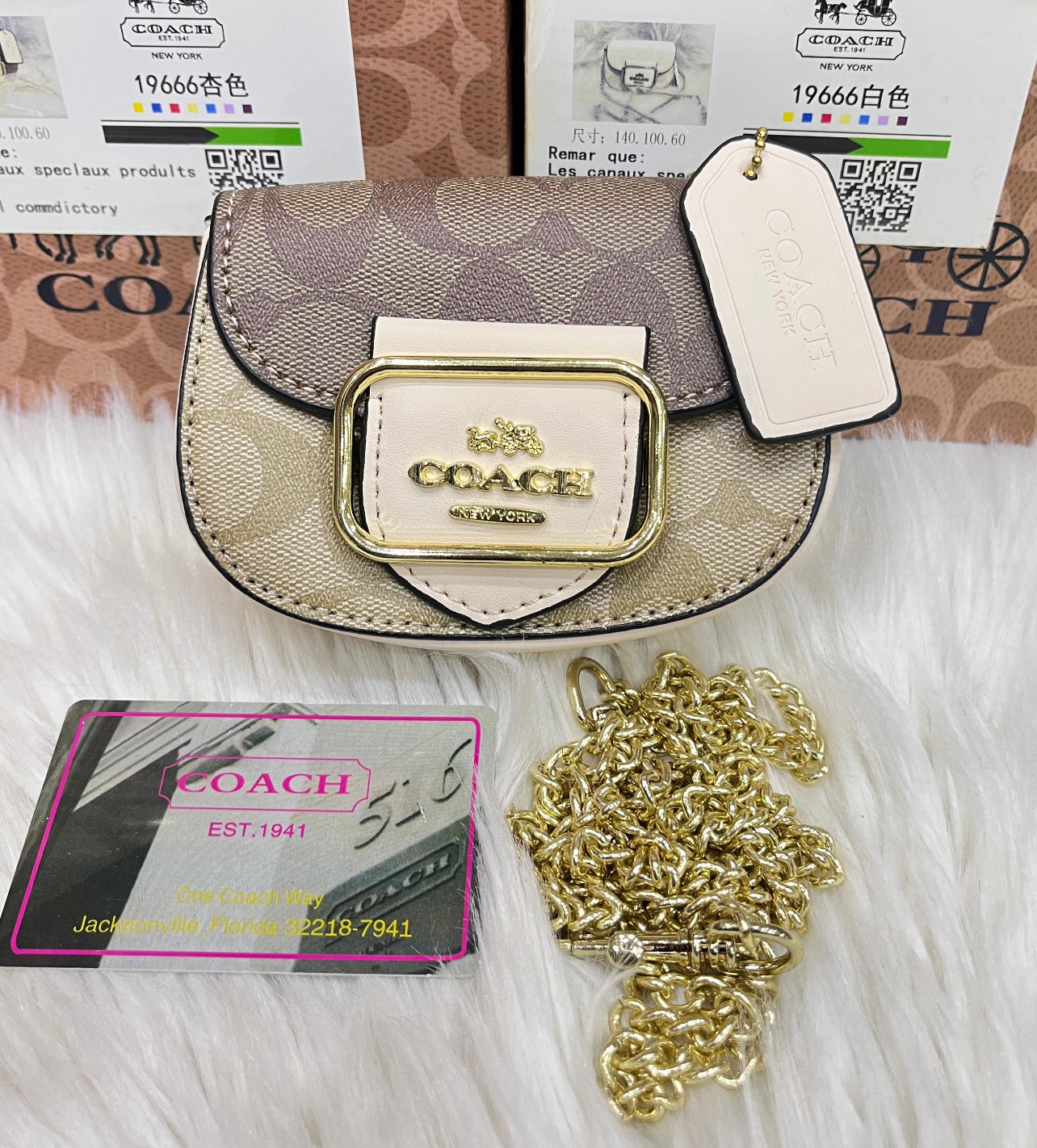 COACH Morgan Card Case with Brand Box & Dust Bag