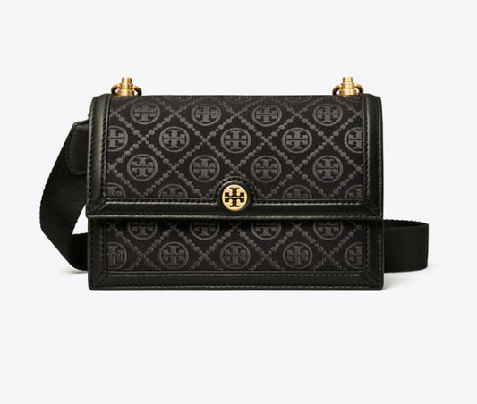 Tory Burch Jacquard Crossbody Bag with Brand Box
