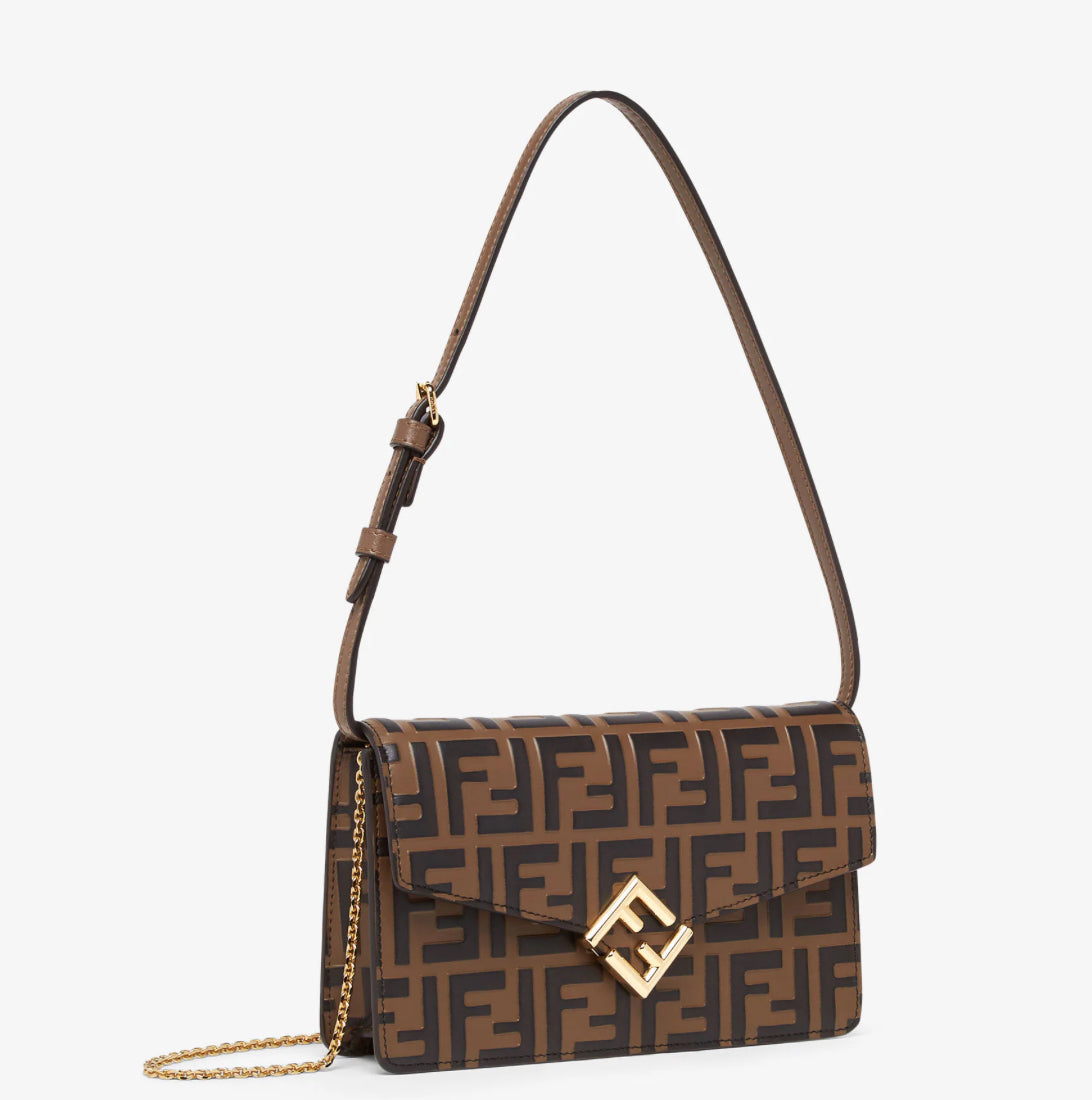 Fendi FF Diamond Wallet with Brand Box