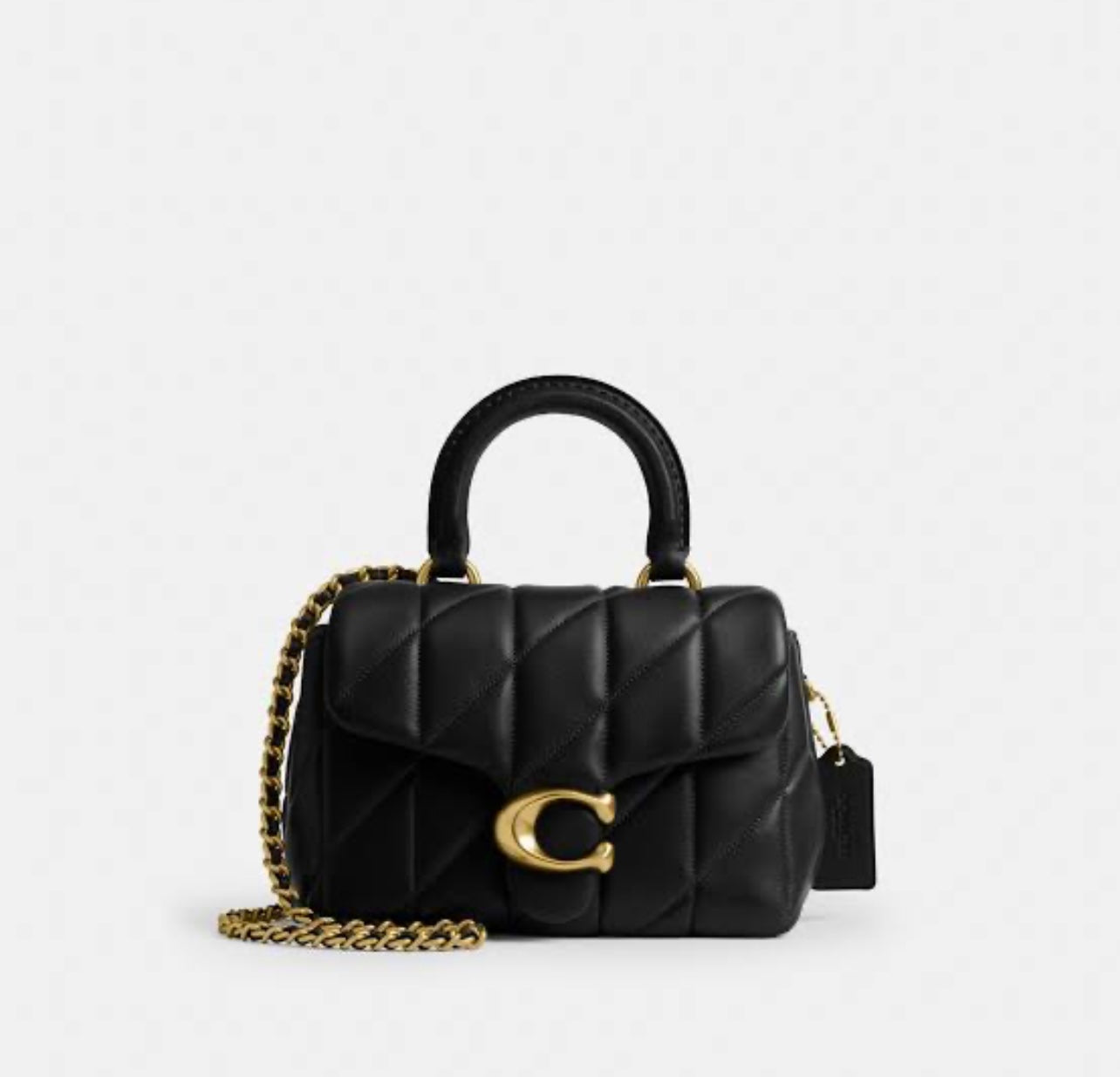 Coach Tabby Quilted Top Handle With Brand Box