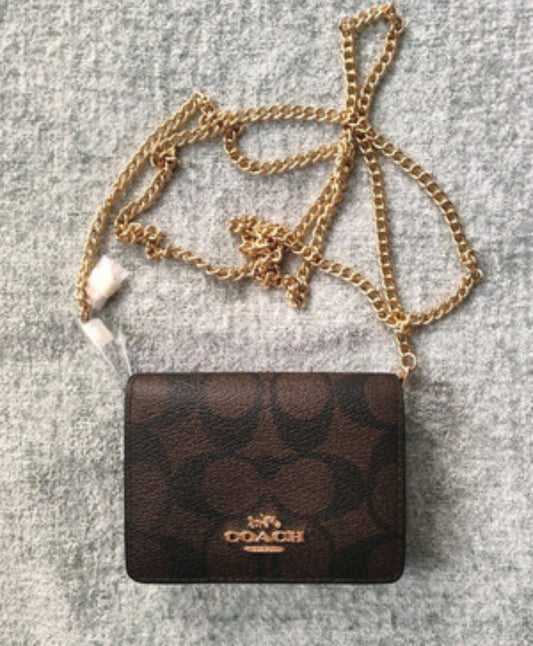 Coach chain wallet with brand box