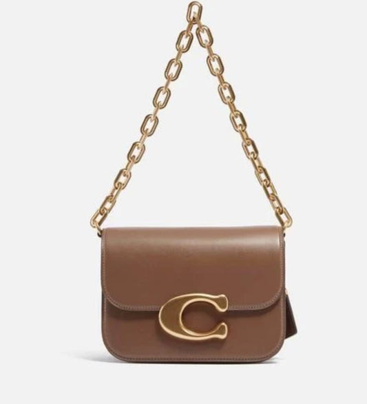 Coach Idol Shoulder Bag with Brand Box-Same as Original Leather