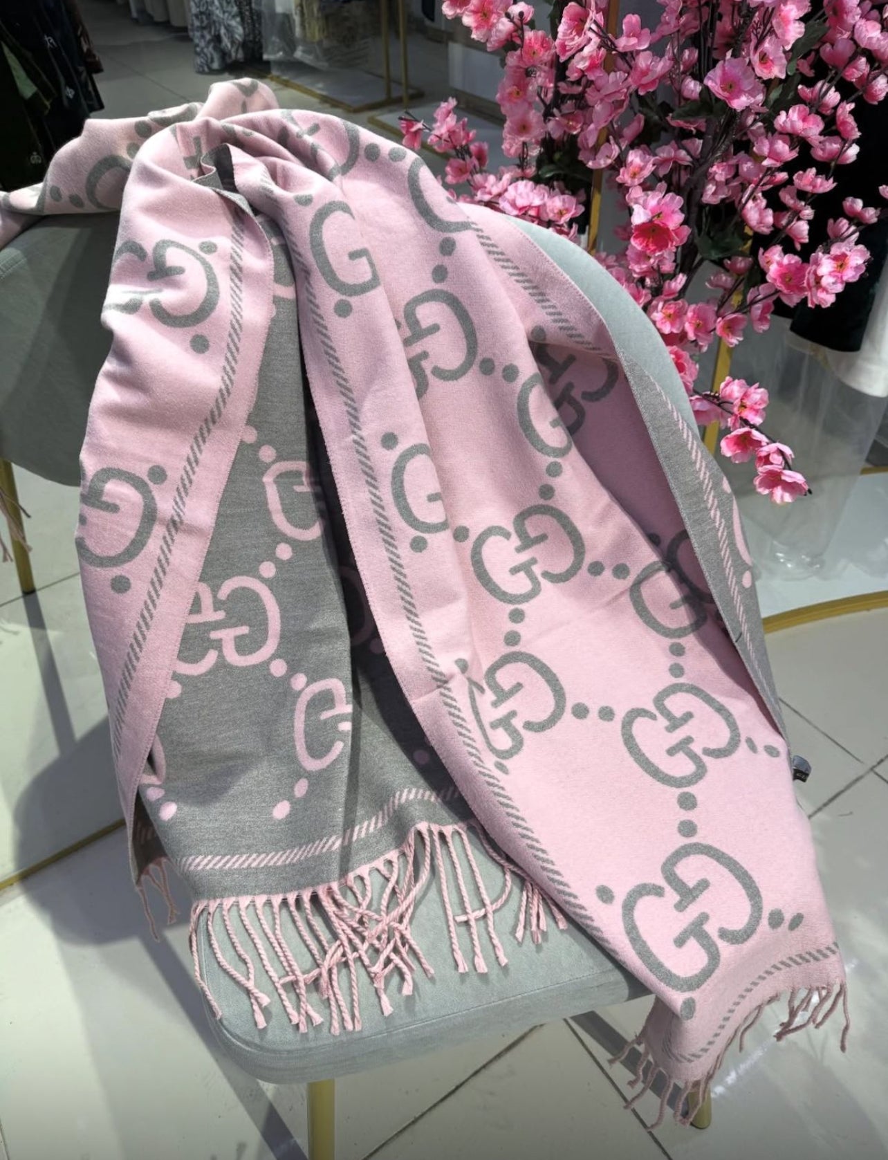 Gucci Woolen Shawl with Brand Box