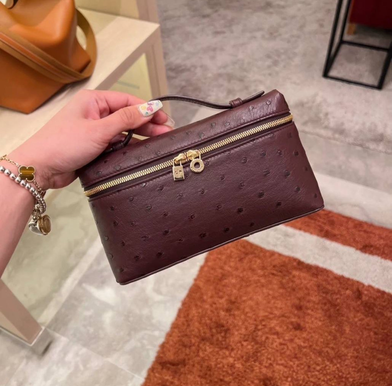 Loro Piana Ostrich Leather with Brand Box