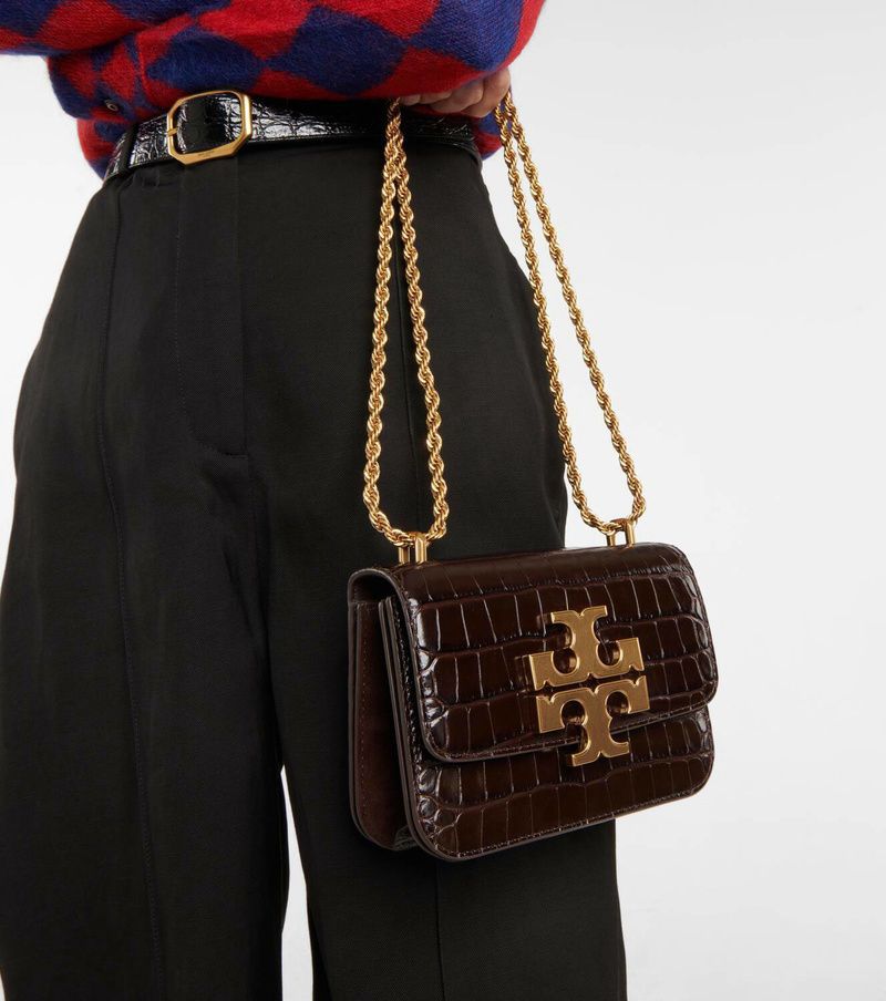 Tory Burch Eleanor Croc Burgundy colour