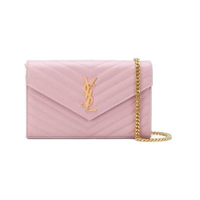 YSL Quilted Chain Wallet with Brand Box