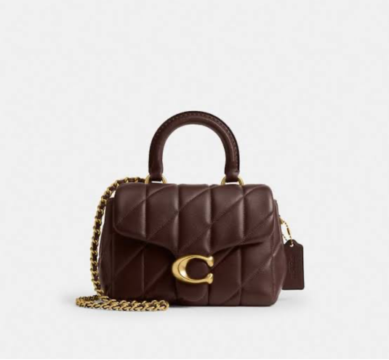 Coach Tabby Quilted Top Handle With Brand Box