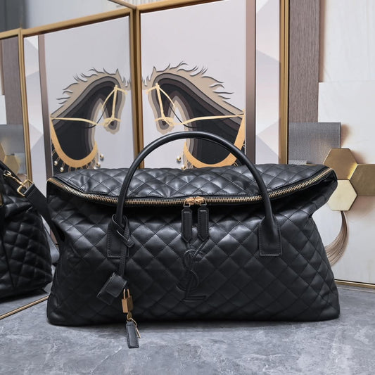 YSL Travel Bag in Quilted leather